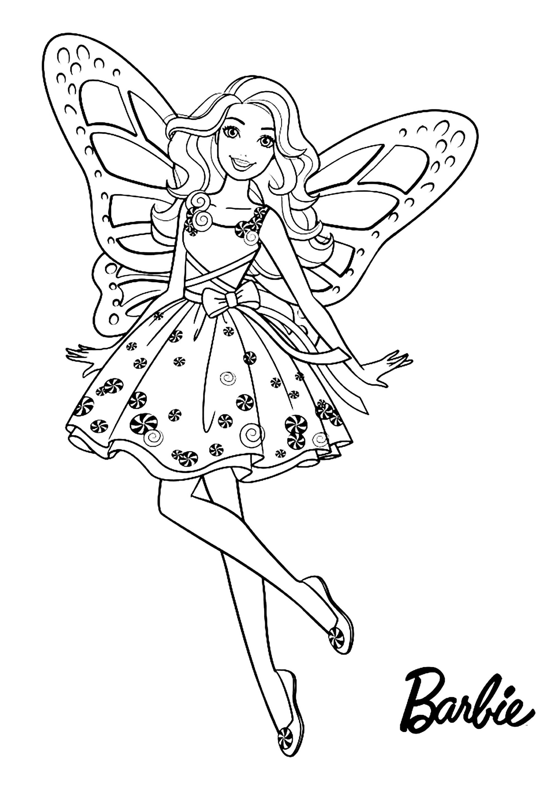 printable coloring pages of barbie
