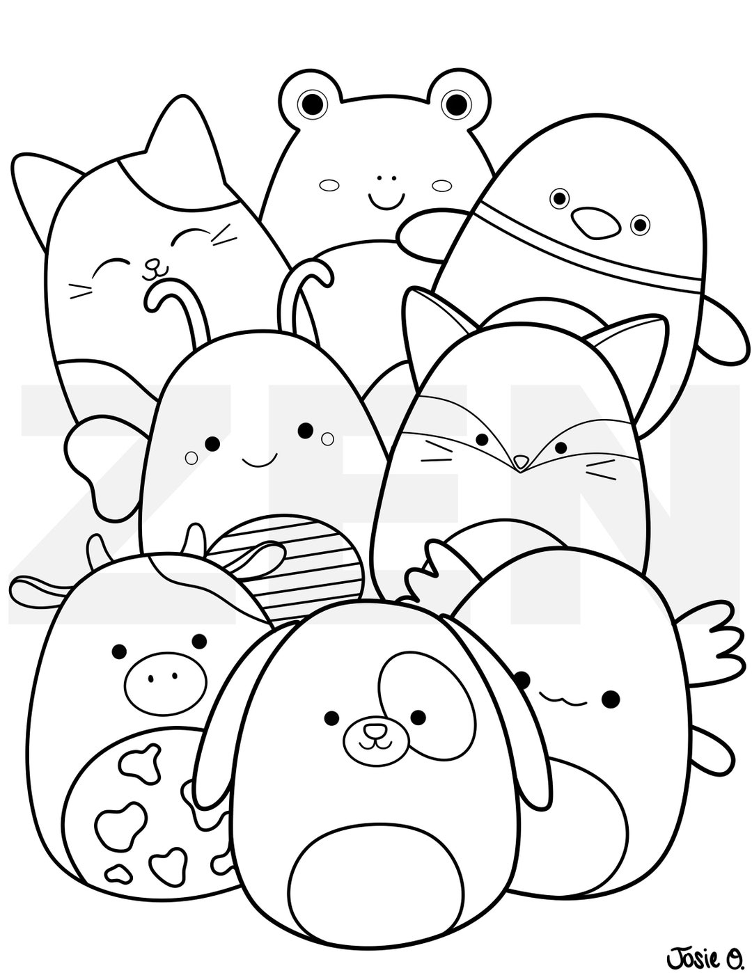 Buy Squishmallow Coloring Page Printable Squishmallow Coloring Page Squishmallow Downloadable Coloring Sheet Coloring Page For Kids Coloring 