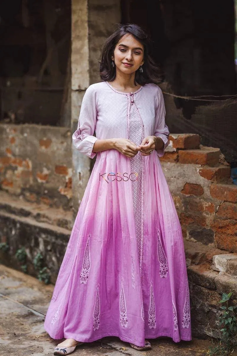 Buy Wonderful WS423 Ombre Pink Purple Dress Online Kessa