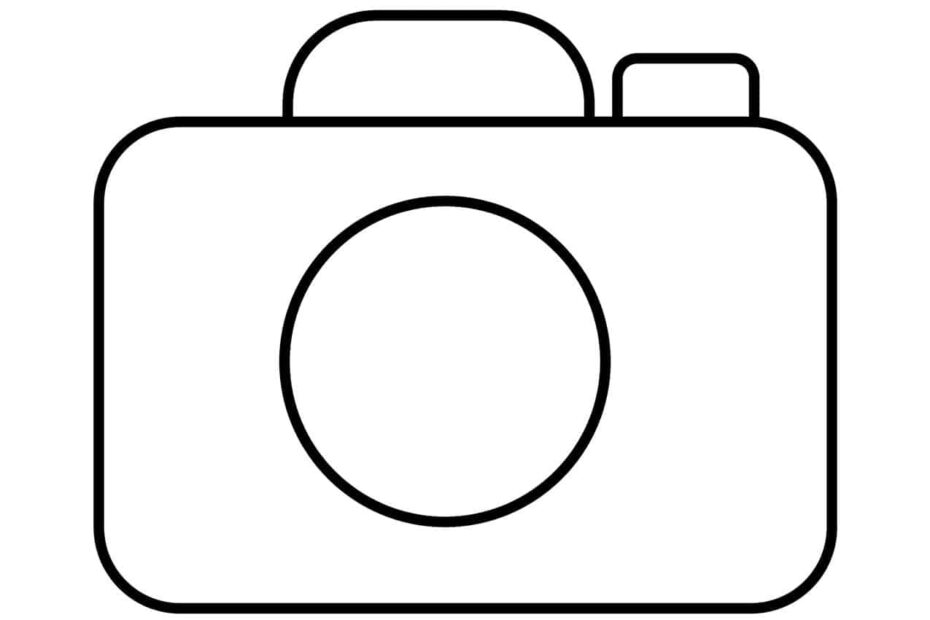 Camera Outline FREE Printable Template Planerium
