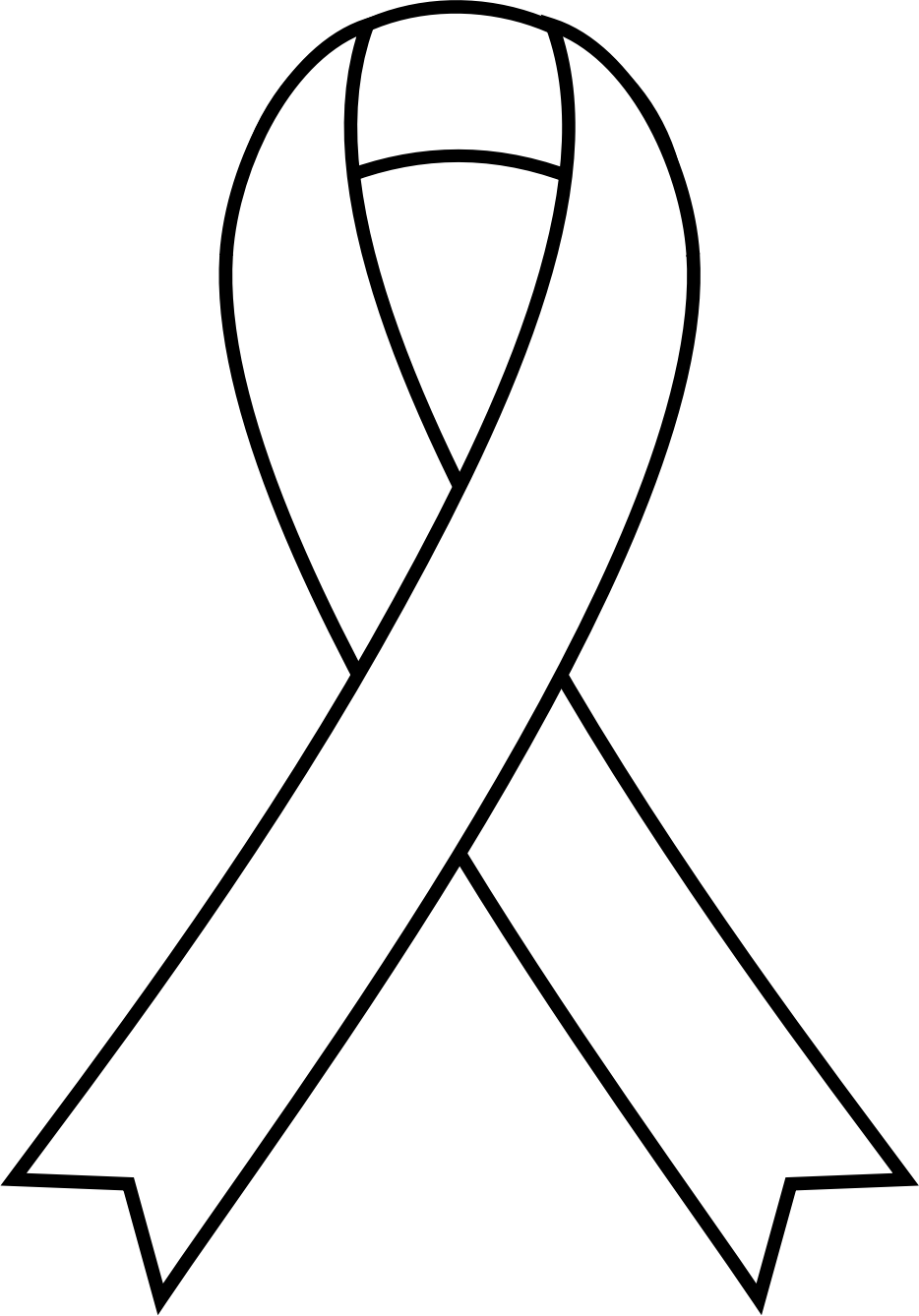 Cancer Awareness Ribbon Clip Art Support Cancer Ribbon Coloring 