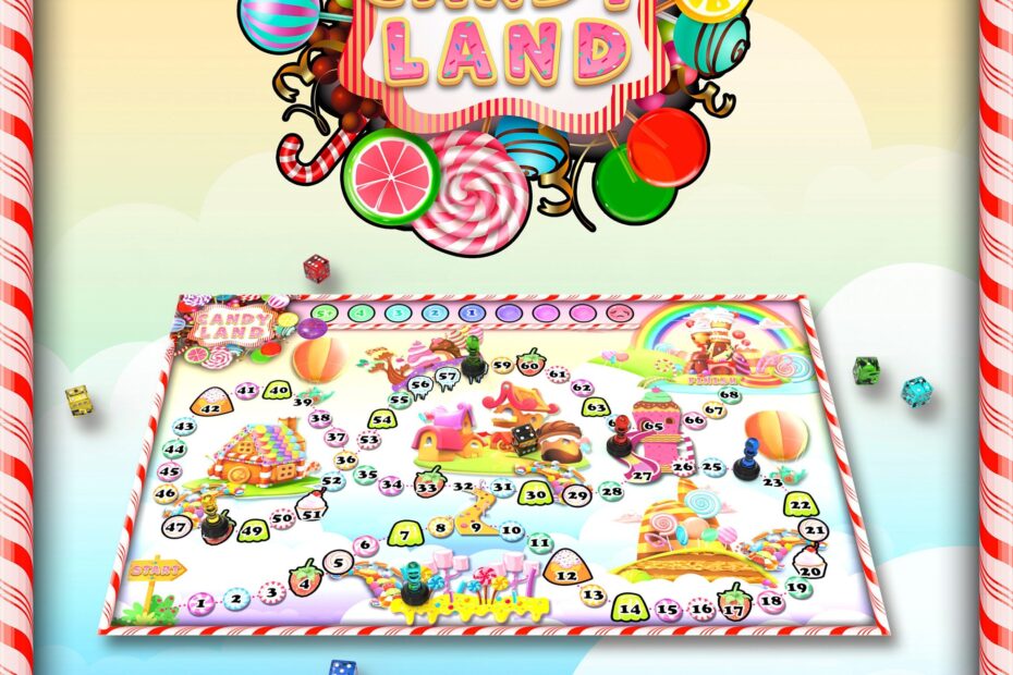 Candy Land Board Game Sweets Printable Board Game Cooperative Board Game Family Party Board Game Candy Board Game For Kids Candyland Etsy
