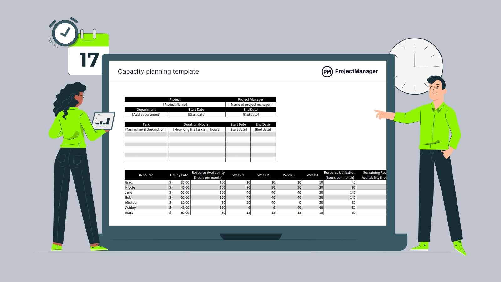 free capacity planning template