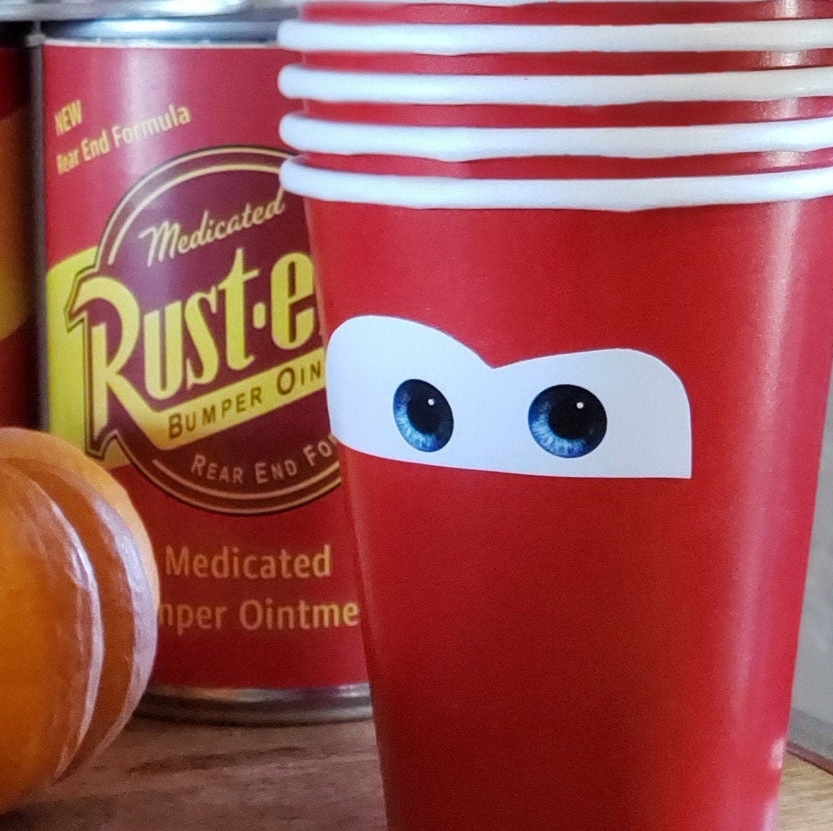 Cars Lightning Mcqueen Eyes Printable For Paper Cups Checkered 