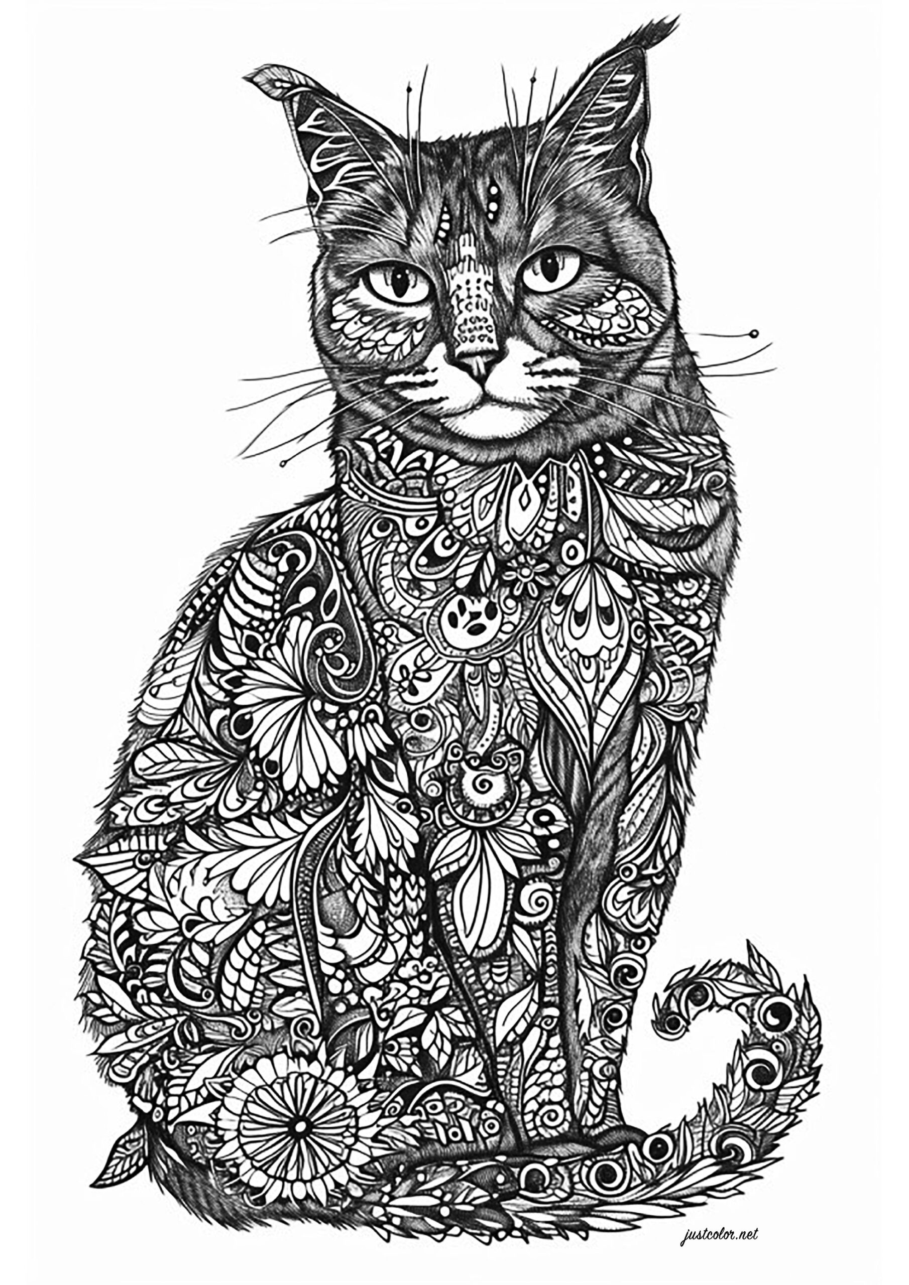 coloring cat pages