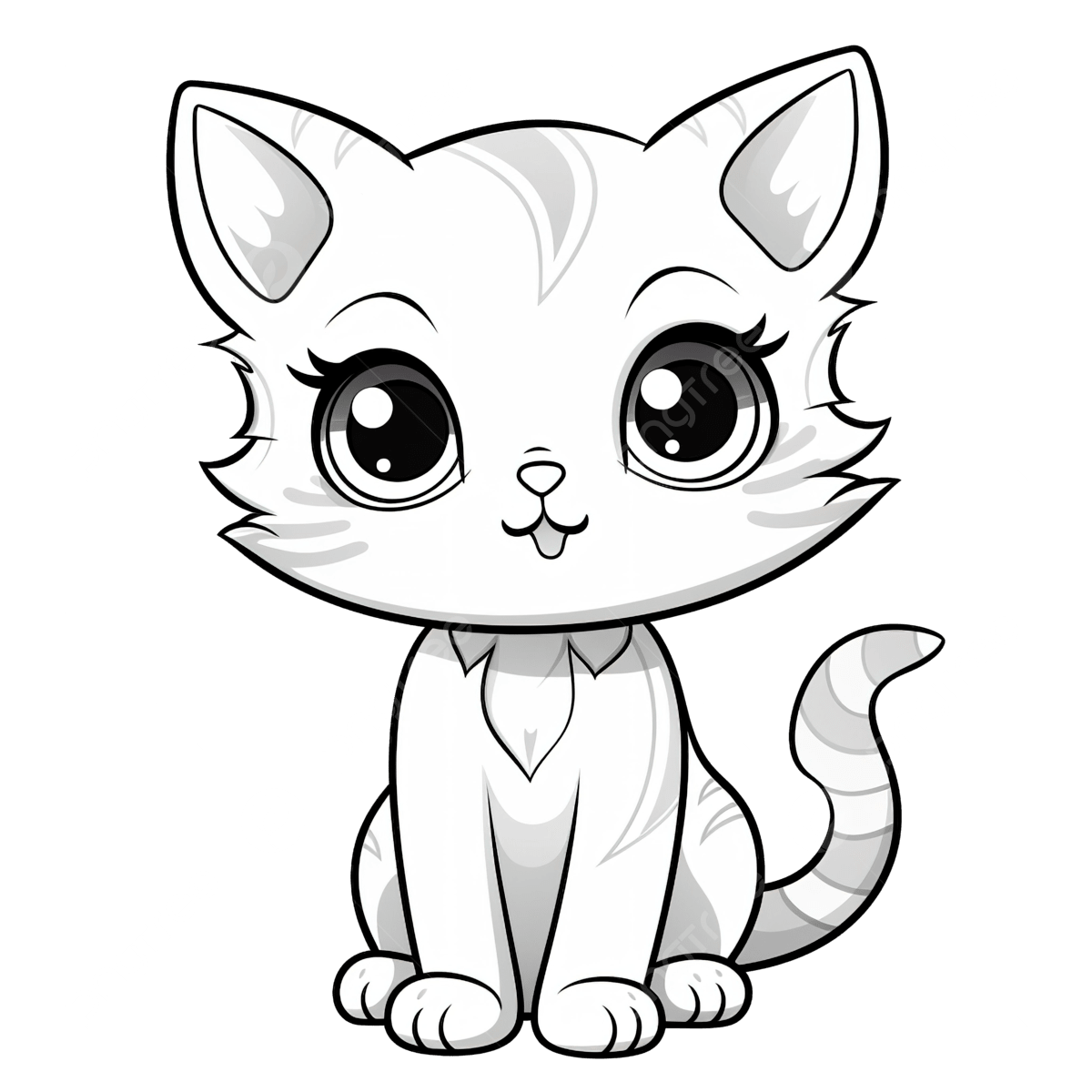 cat anime coloring pages