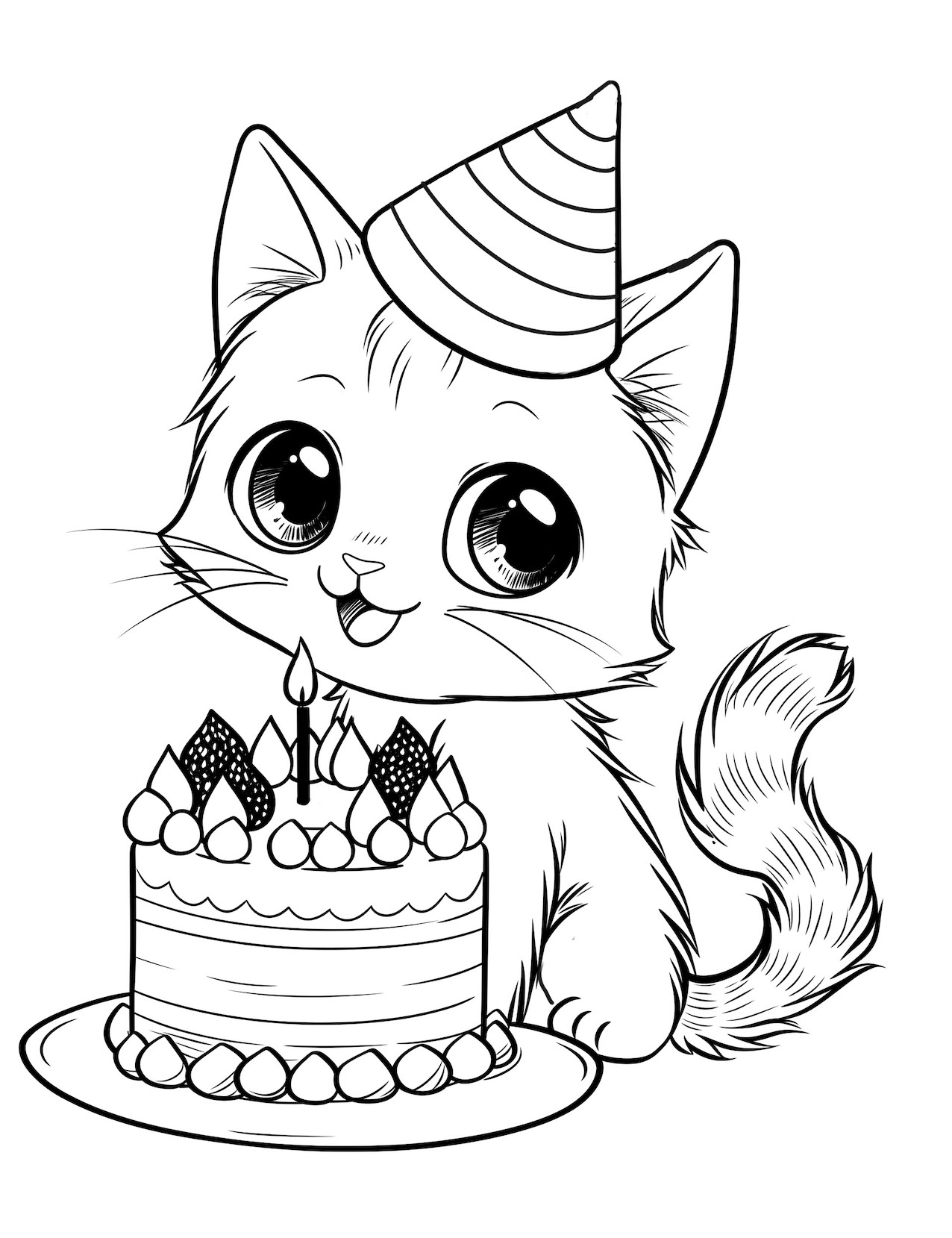 cat coloring pages for free