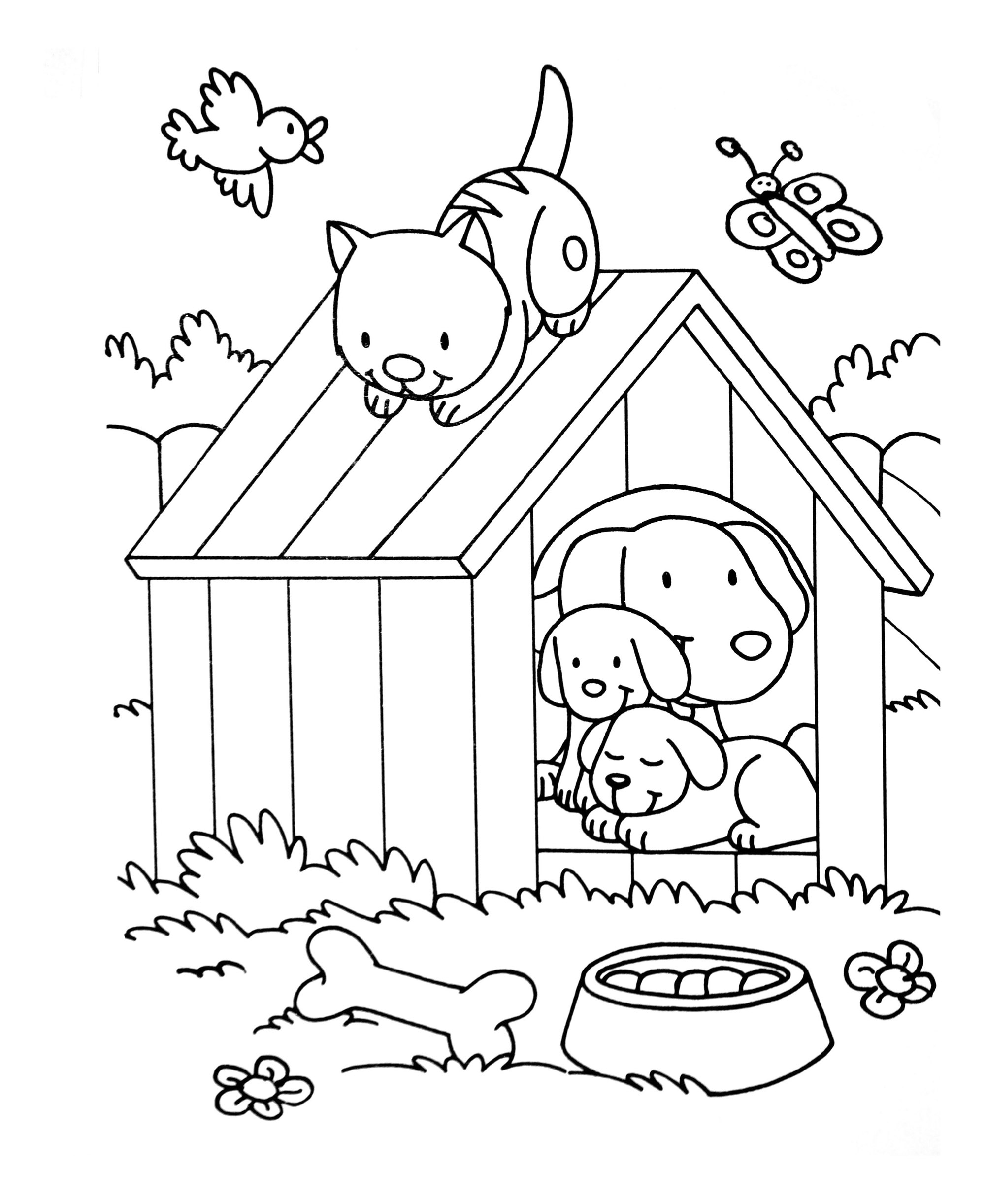 Cat Coloring For Kids Cat Coloring Pages For Kids
