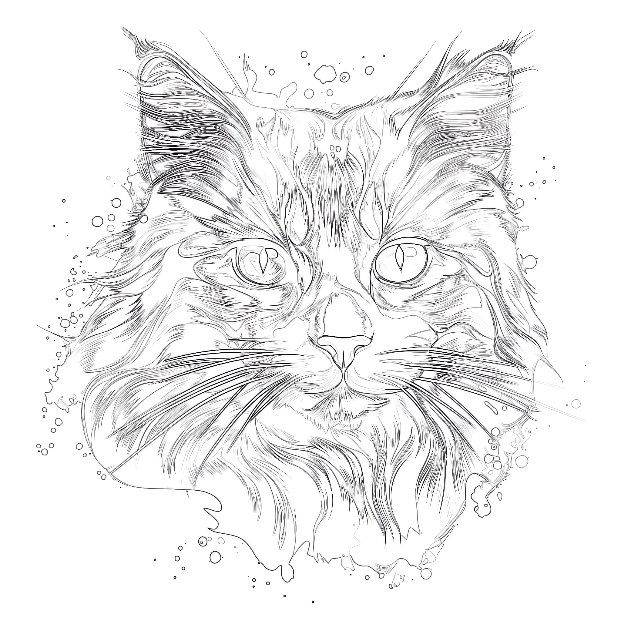 coloring page cat