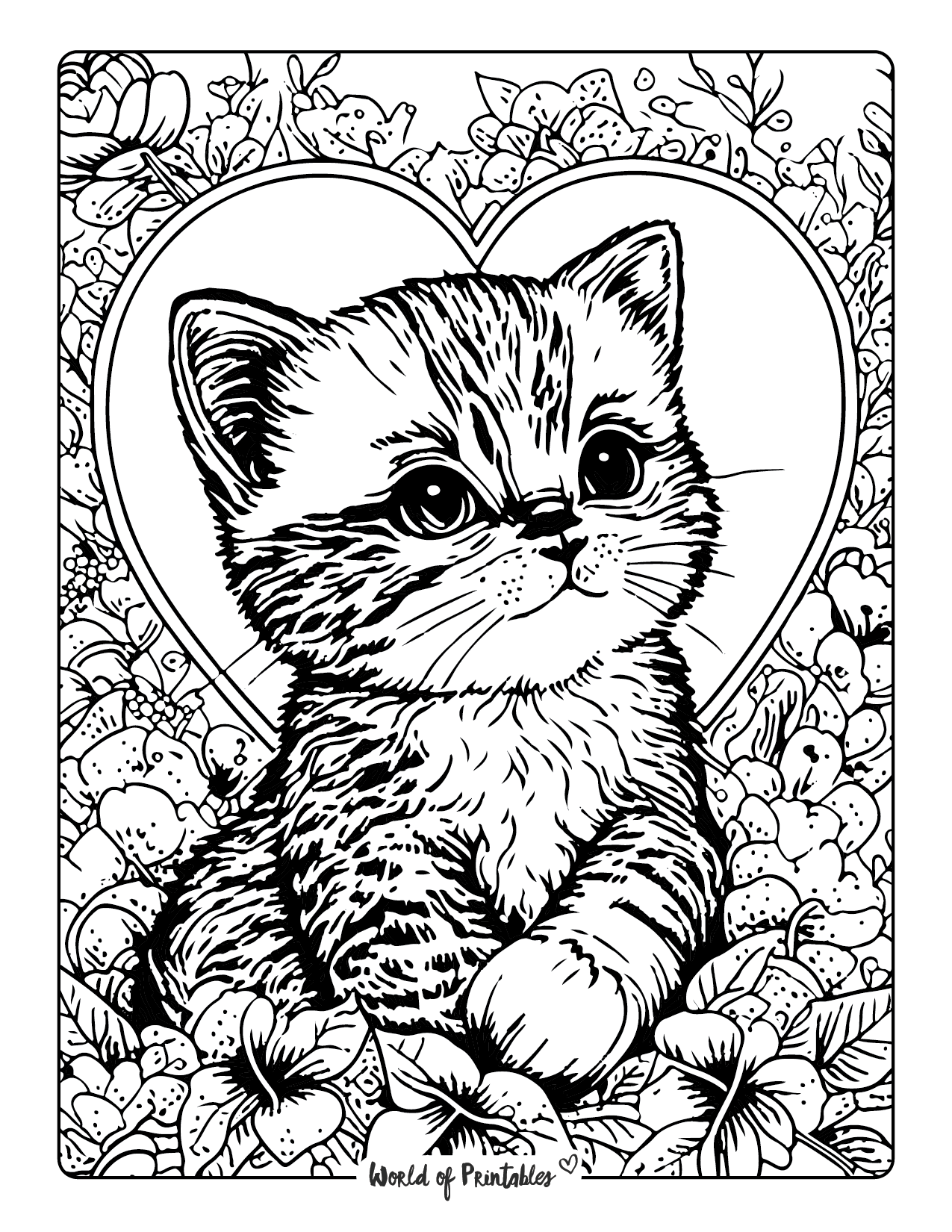 Cat Coloring Pages For Kids U0026 Adults World Of Printables