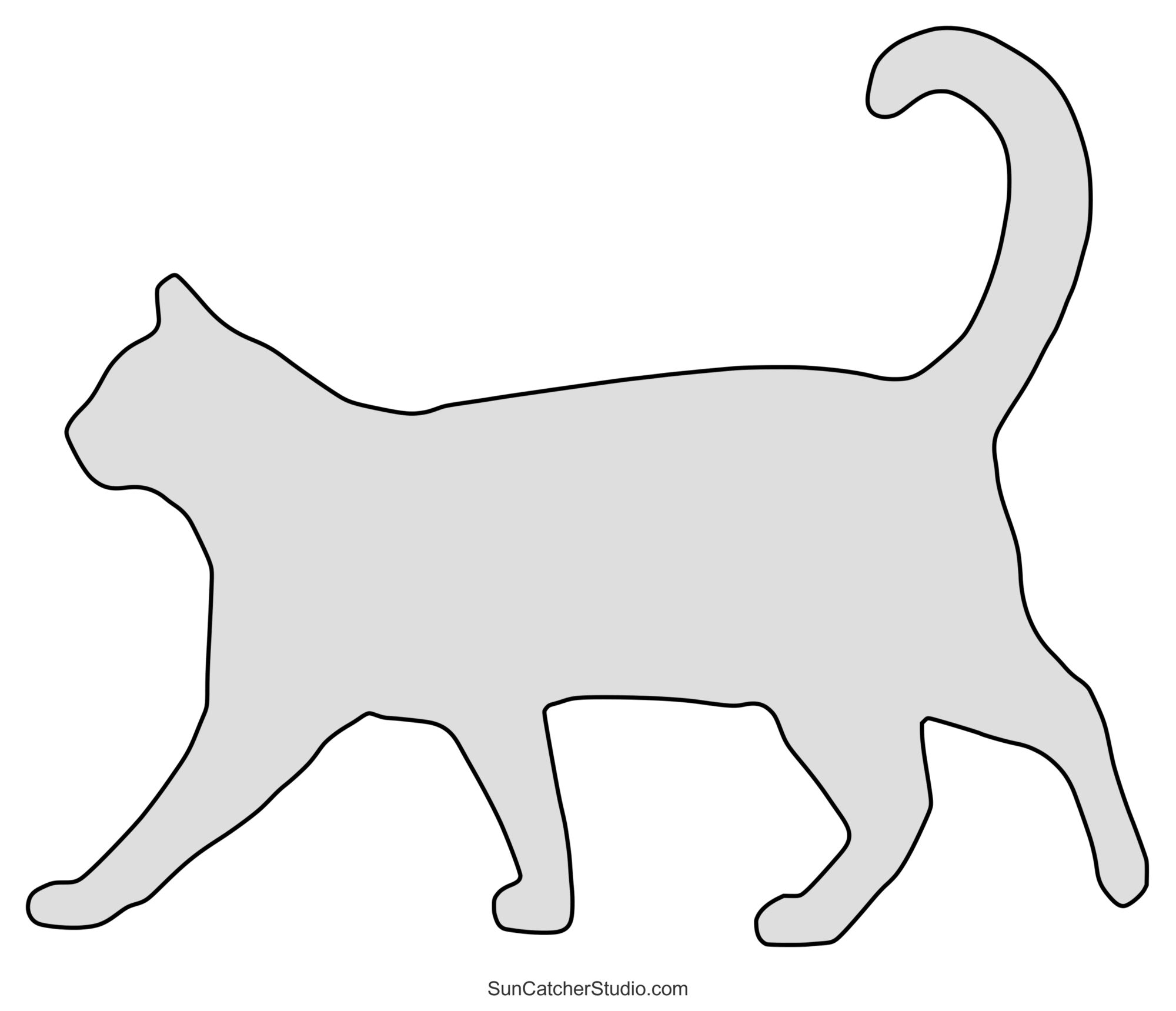 black cat template printable