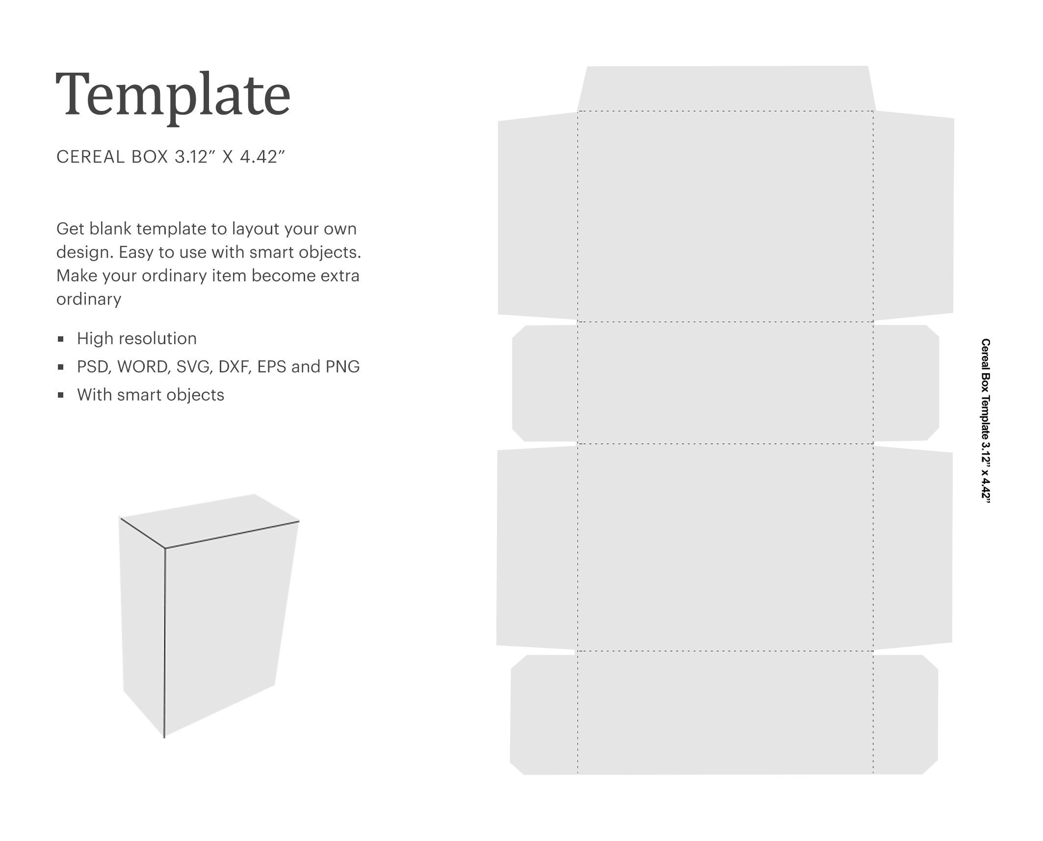 Cereal Box Template Blank Cereal Box Template Snack Box Blank Template Cricut Silhouette Silhouette Studio Paper Size Letter