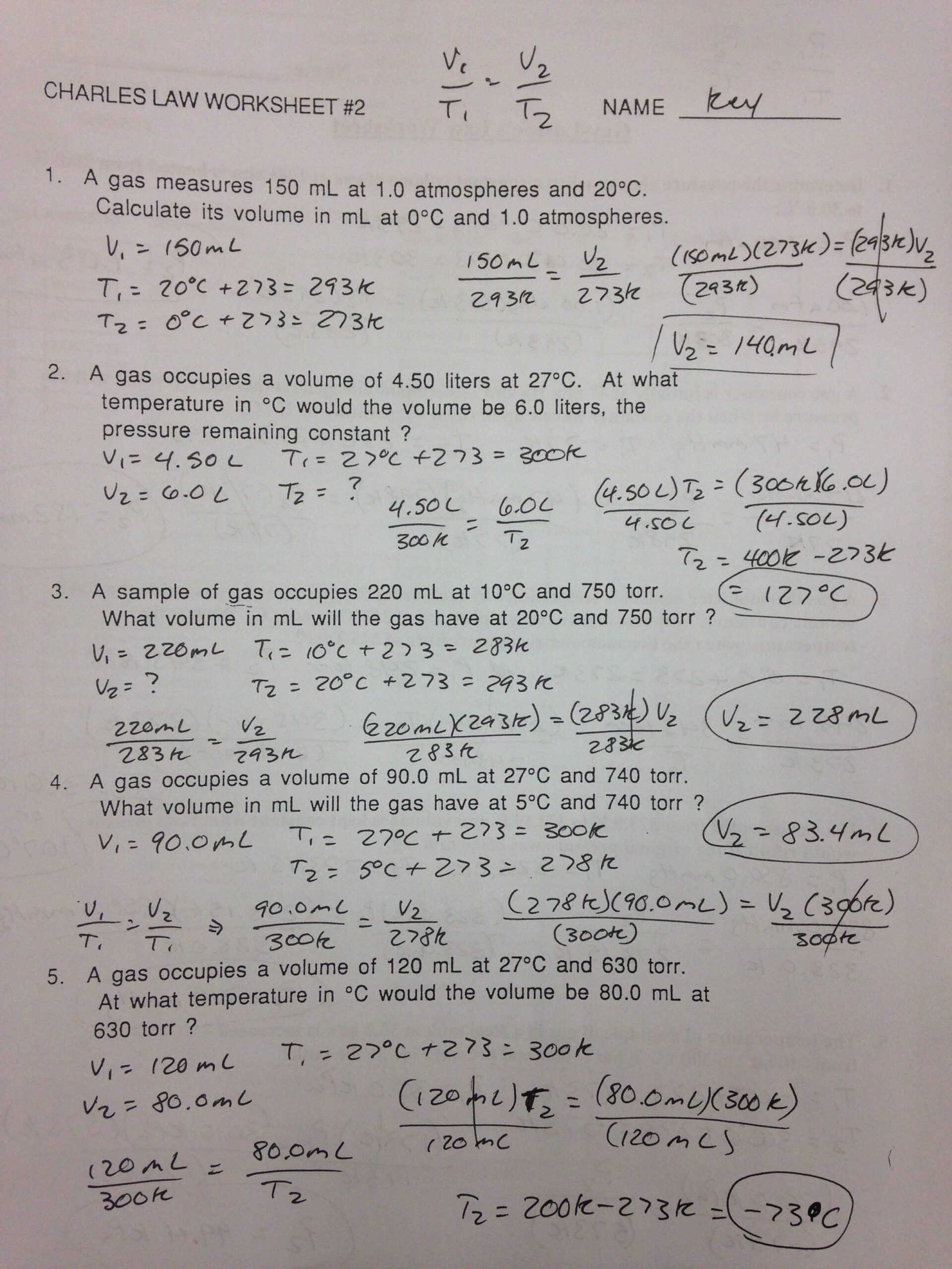 Charles Boyles Law Worksheet By Leahs Chemistry Corner Worksheets Library Worksheets Library