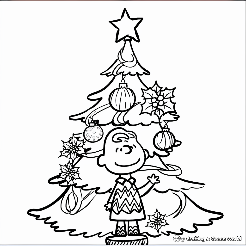 charlie brown christmas pictures to color