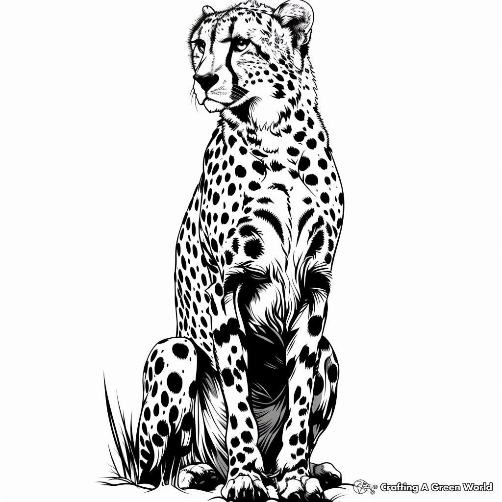 printable cheetah coloring pages