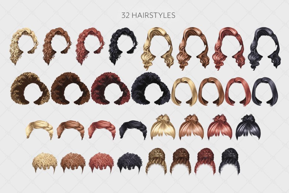 Chibi Clipart African American Fashion Girl Clipart Hair