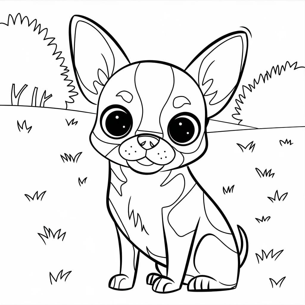chihuahua pictures to color