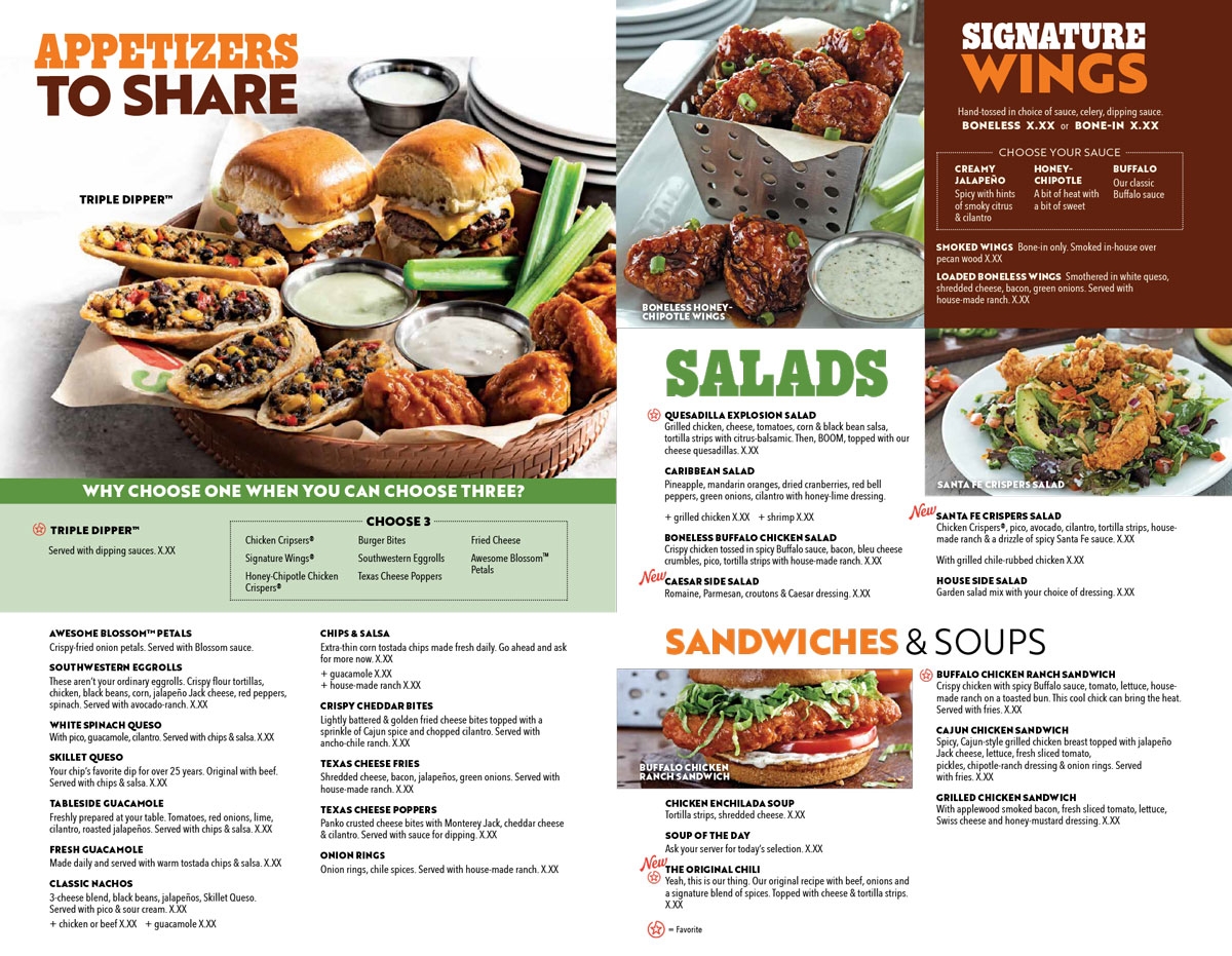 Chilis Global Menu Design Design Cantina