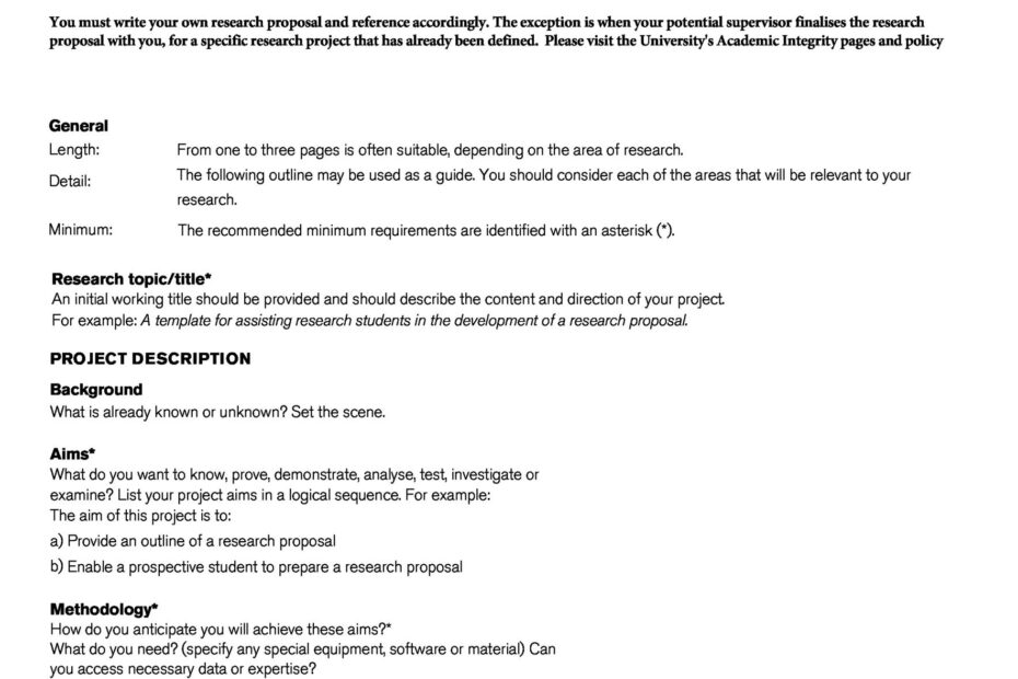 Choose From 40 Research Proposal Templates U0026 Examples 100 Free