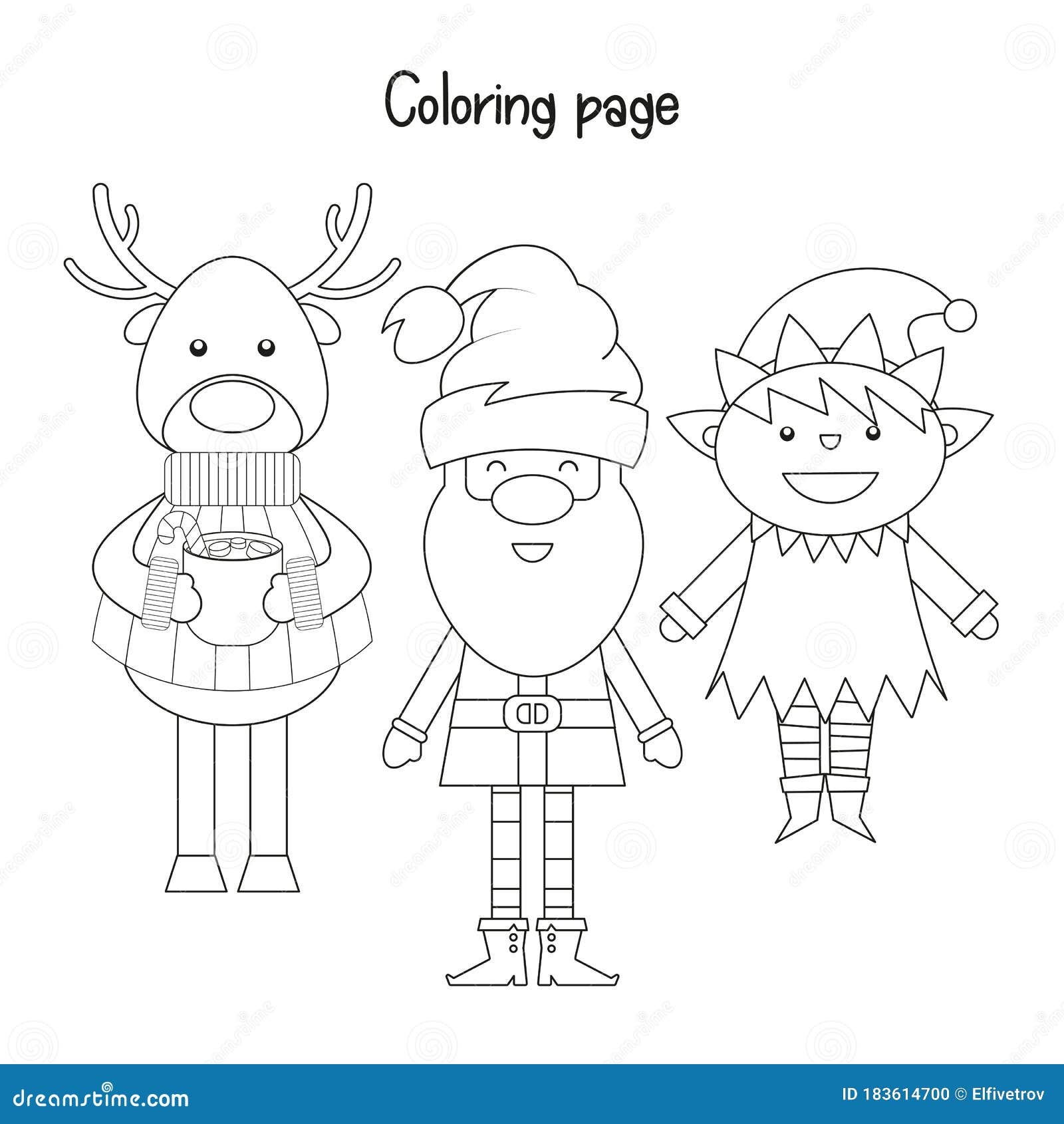 christmas pictures to color for preschoolers