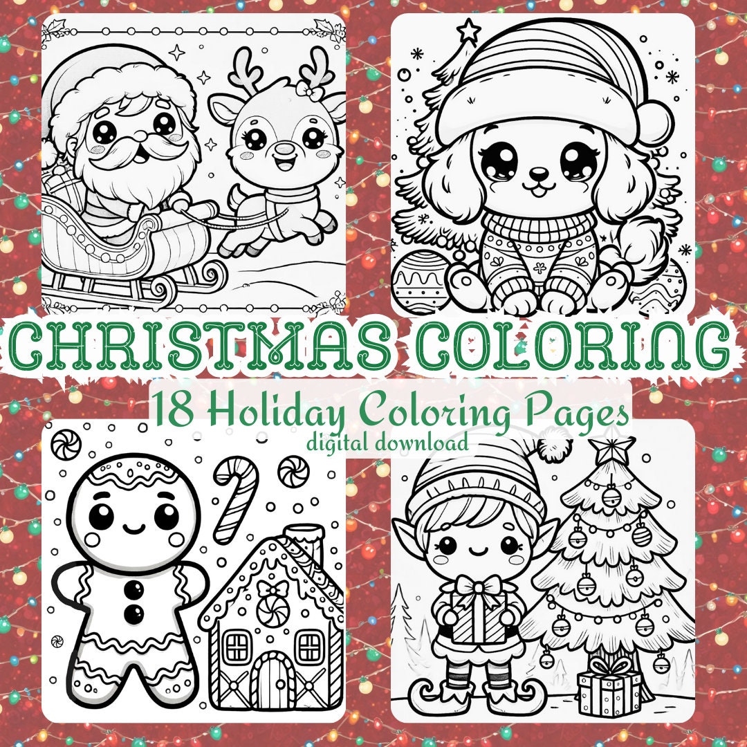christmas coloring sheets free printable