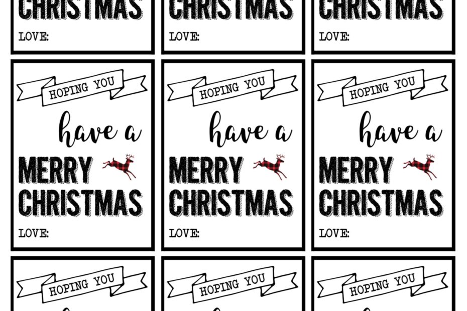 Christmas Labels Printable Free Christmas Gift Tags Printable