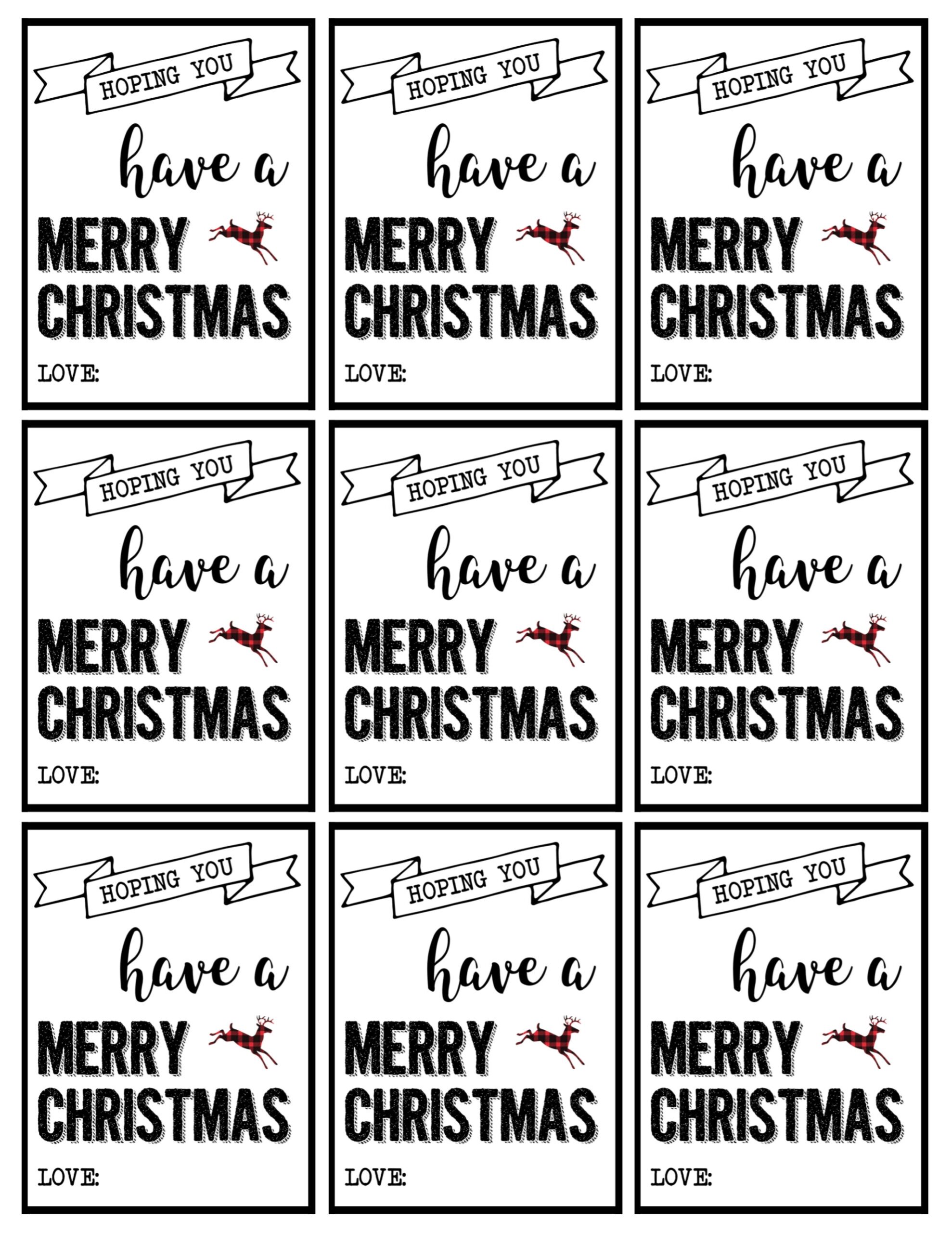 Christmas Labels Printable Free Christmas Gift Tags Printable 