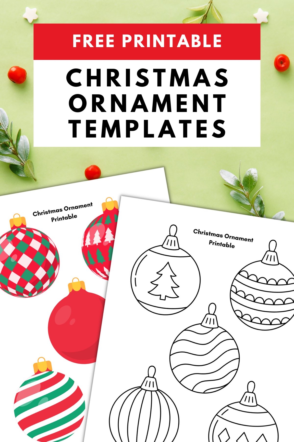 free printable christmas shapes templates