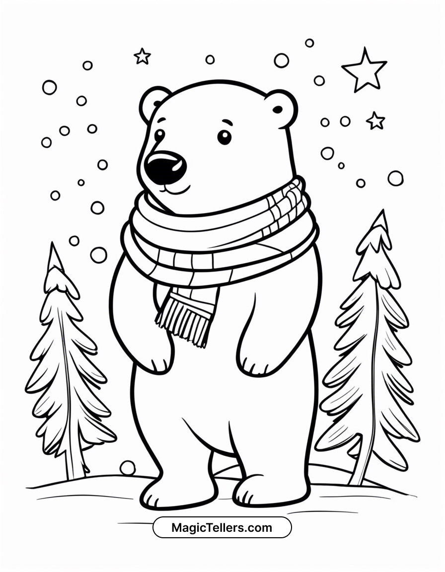 polar bear pictures to color