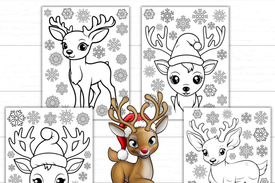 Christmas Reindeer Coloring Pages Winter Reindeer Coloring Pages