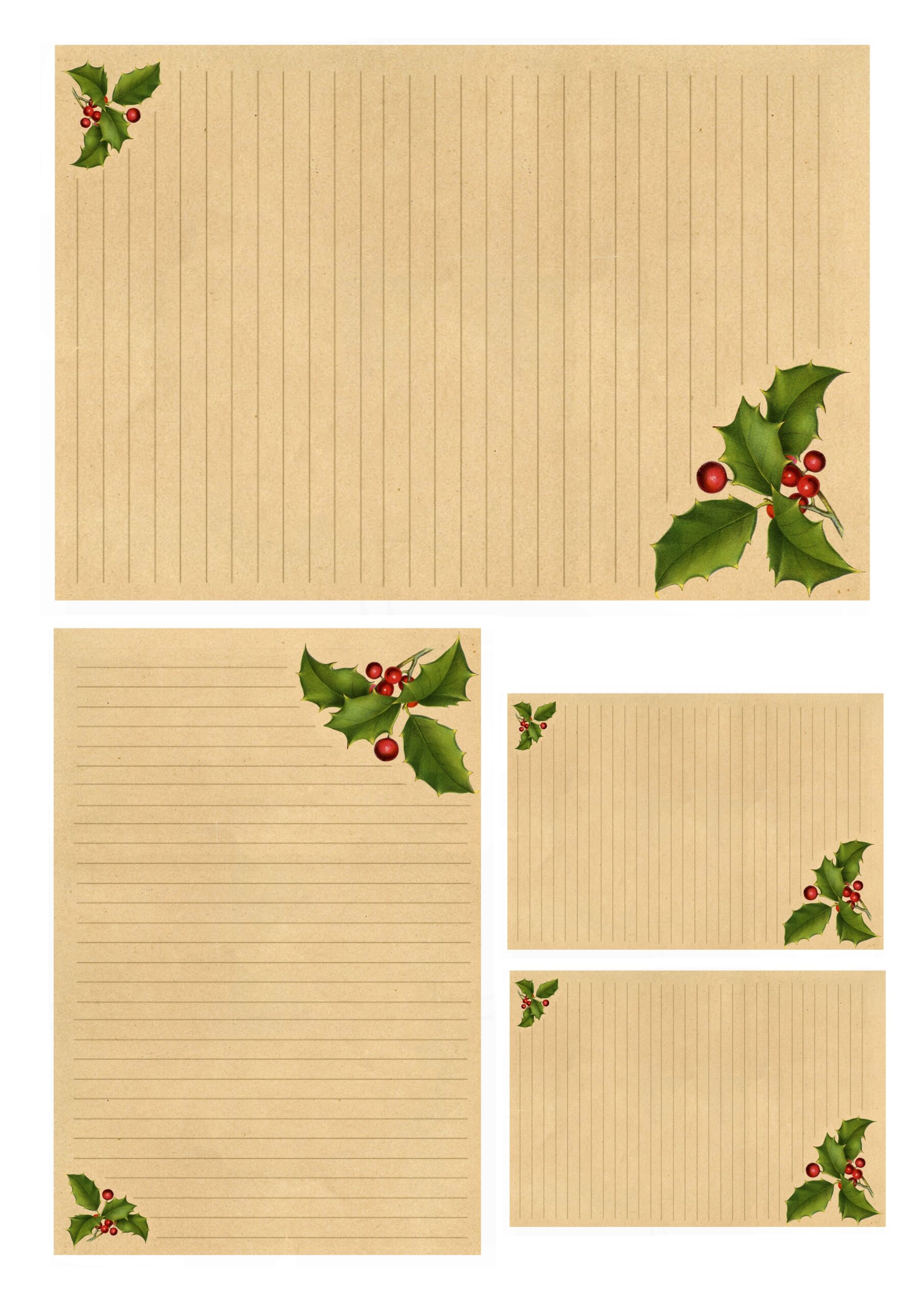free printable christmas stationery paper