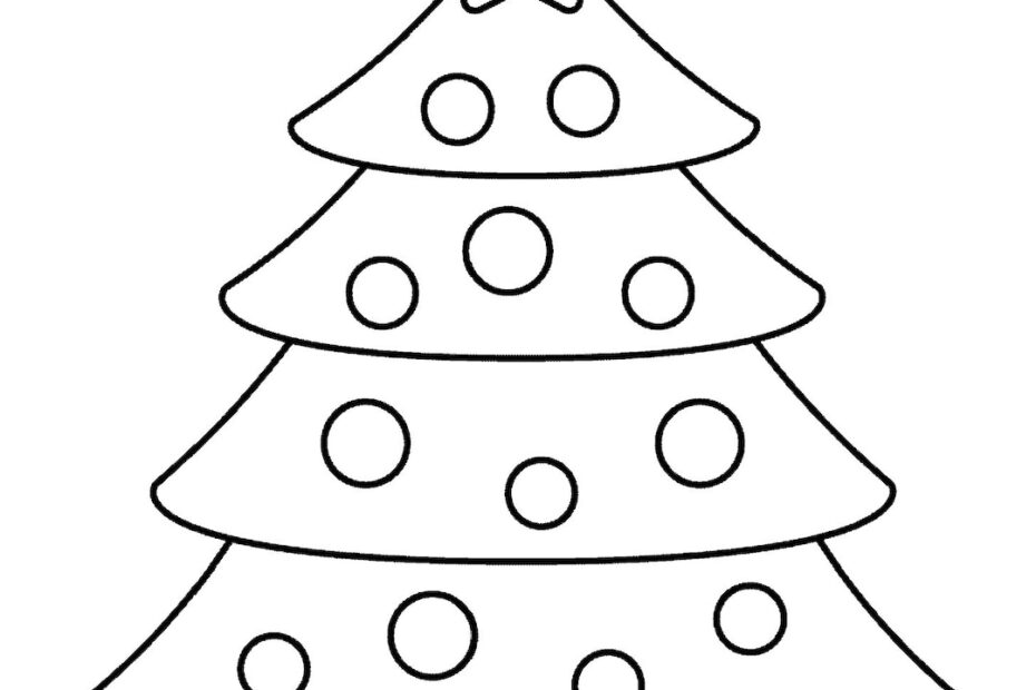 Christmas Tree Coloring Page Etsy