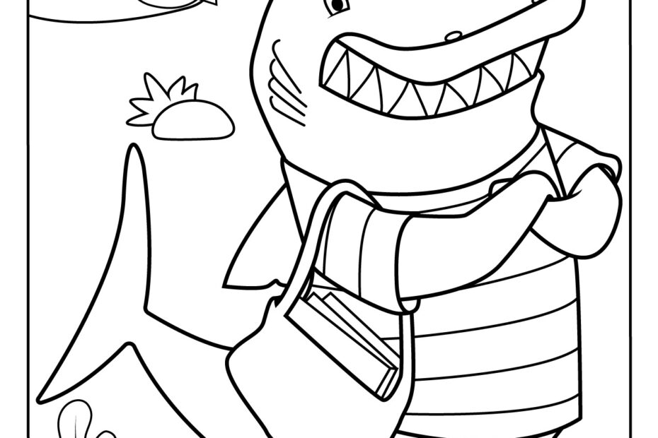 Clark The Shark Coloring Pages Free Printable PDFs WakeTheKids