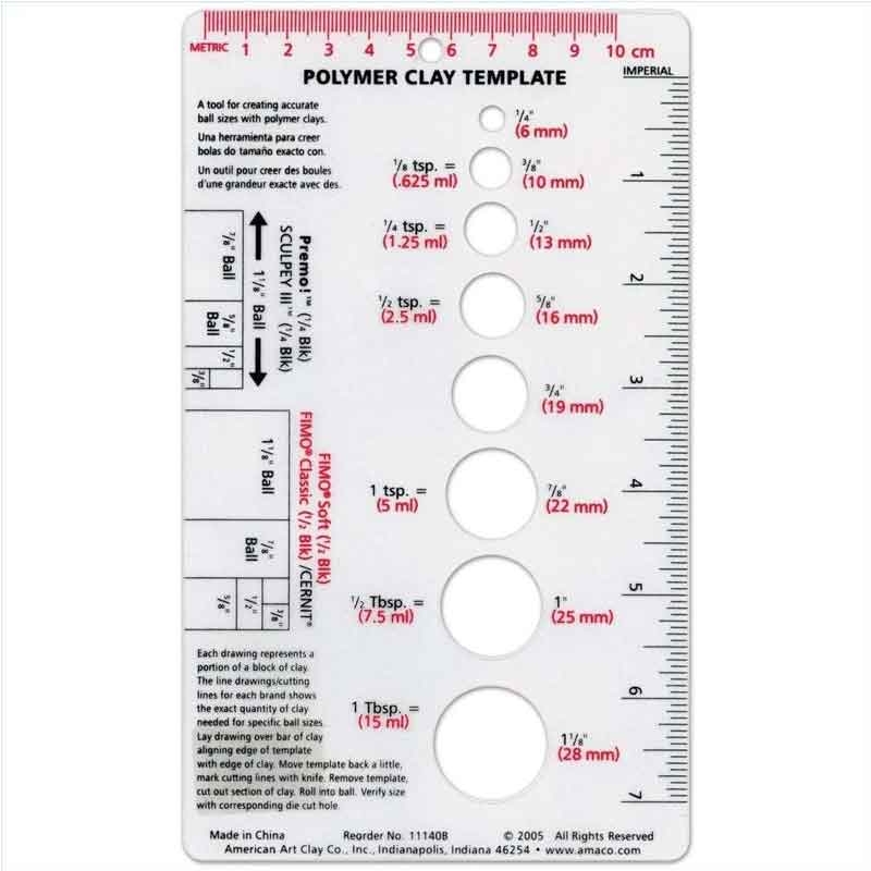 Clay Measuring Template