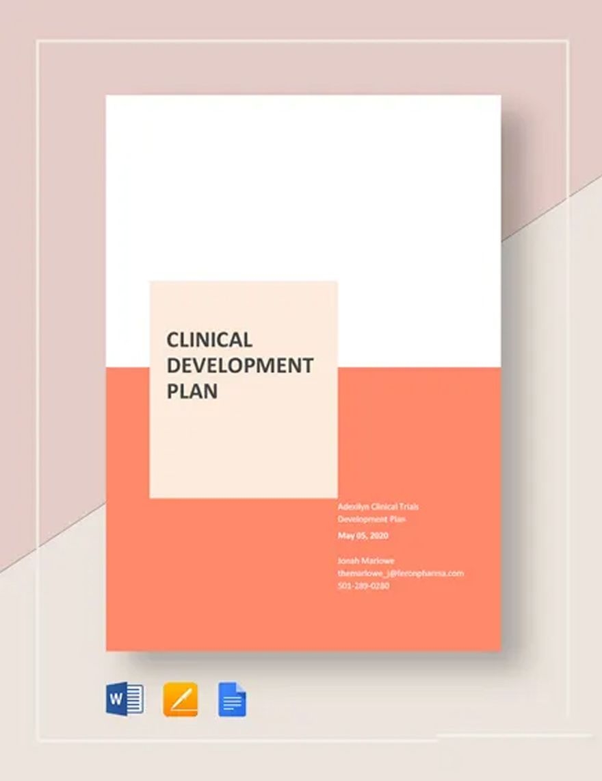 Clinical Development Plan Template In Google Docs Pages Word Download Template
