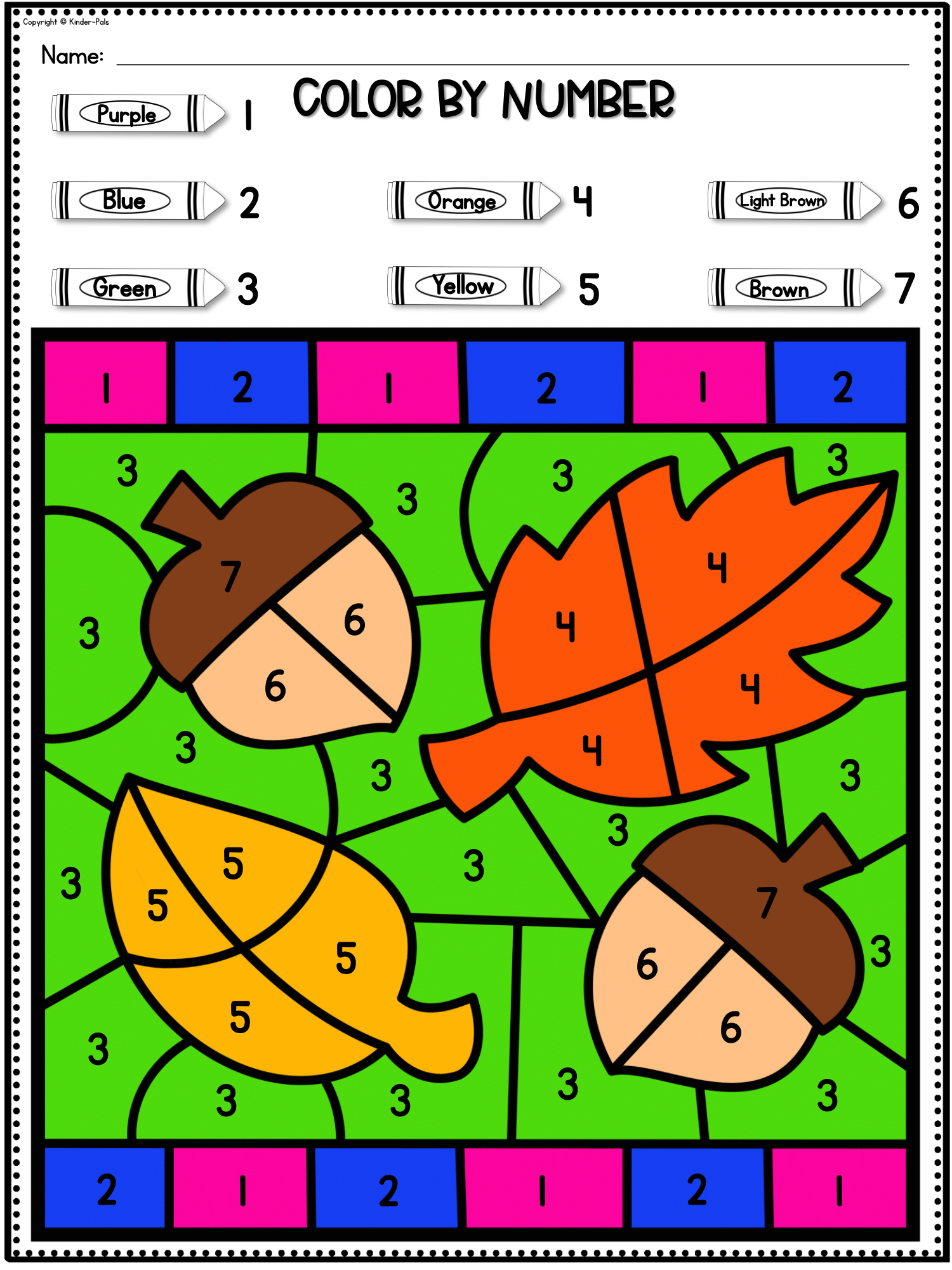 coloring numbers worksheets