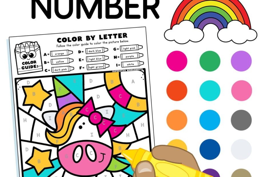 Color By Number Printables Superstar Worksheets