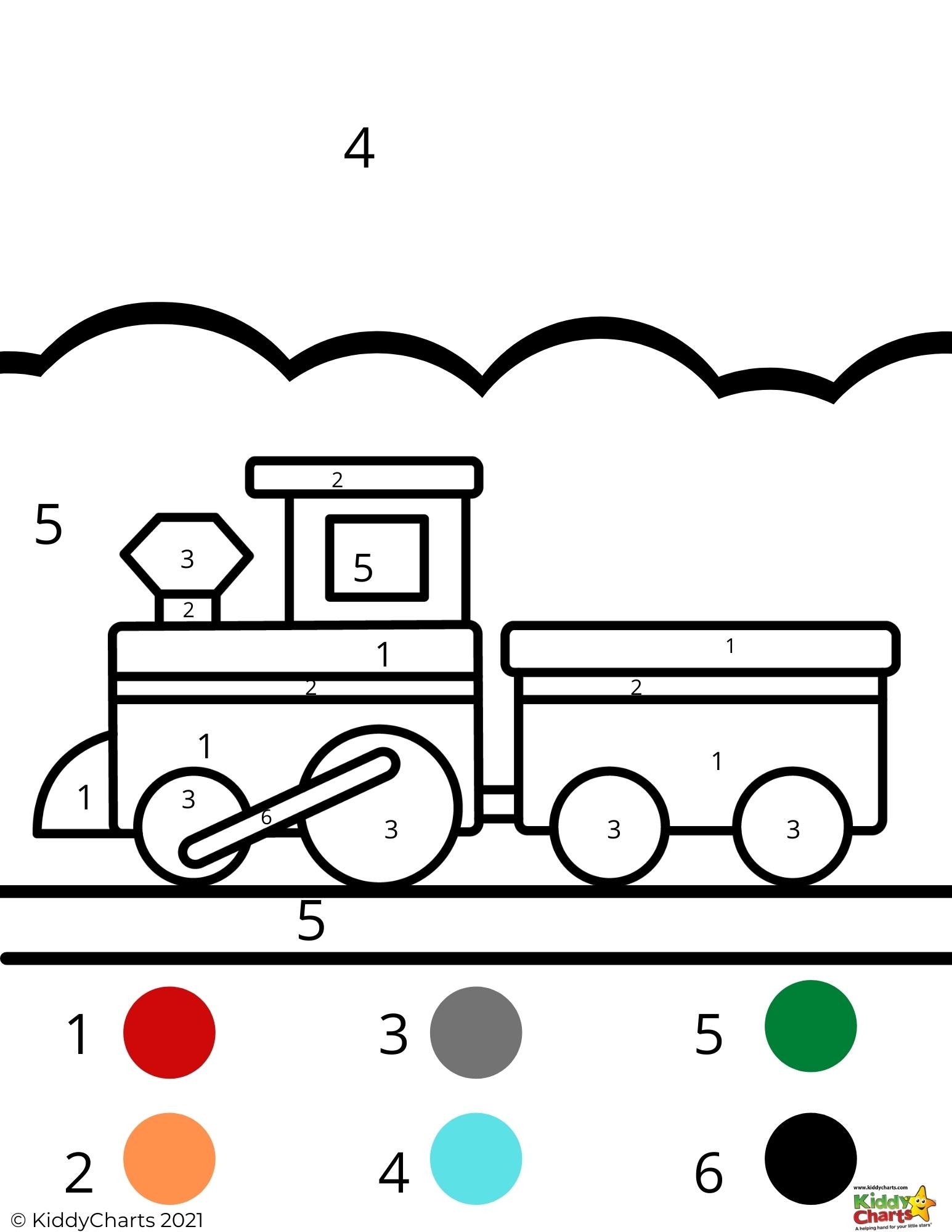 Color By Numbers Worksheets Transportation KiddyCharts Shop