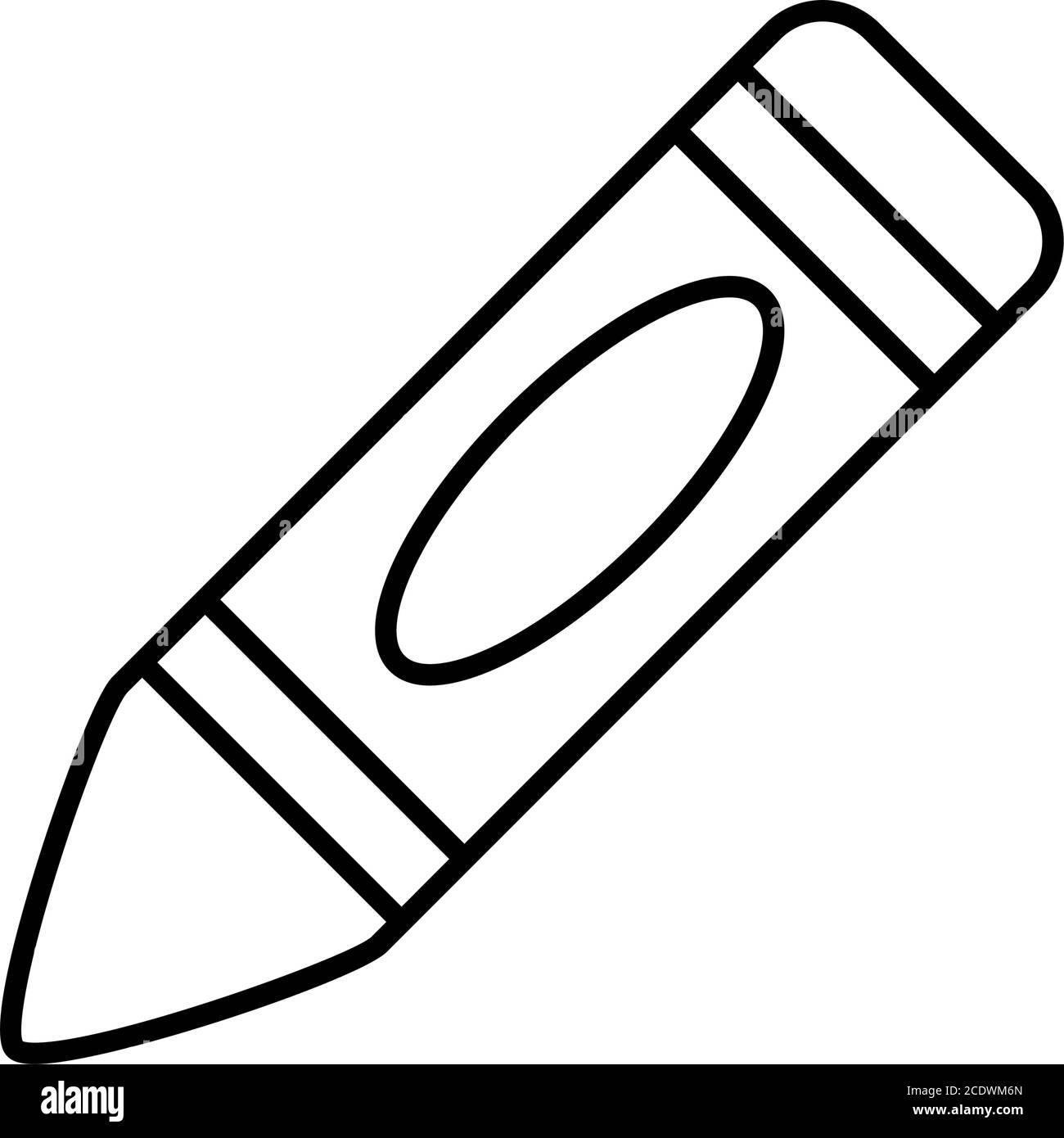 Color Crayon Icon Over White Background Line Style Vector Illustration Stock Vector Image U0026 Art Alamy
