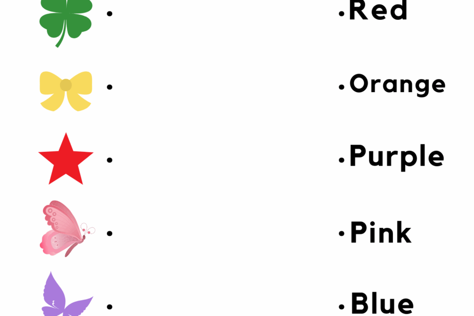 Color Identification Color Matching Worksheet For Kindergarten Teaching Resources
