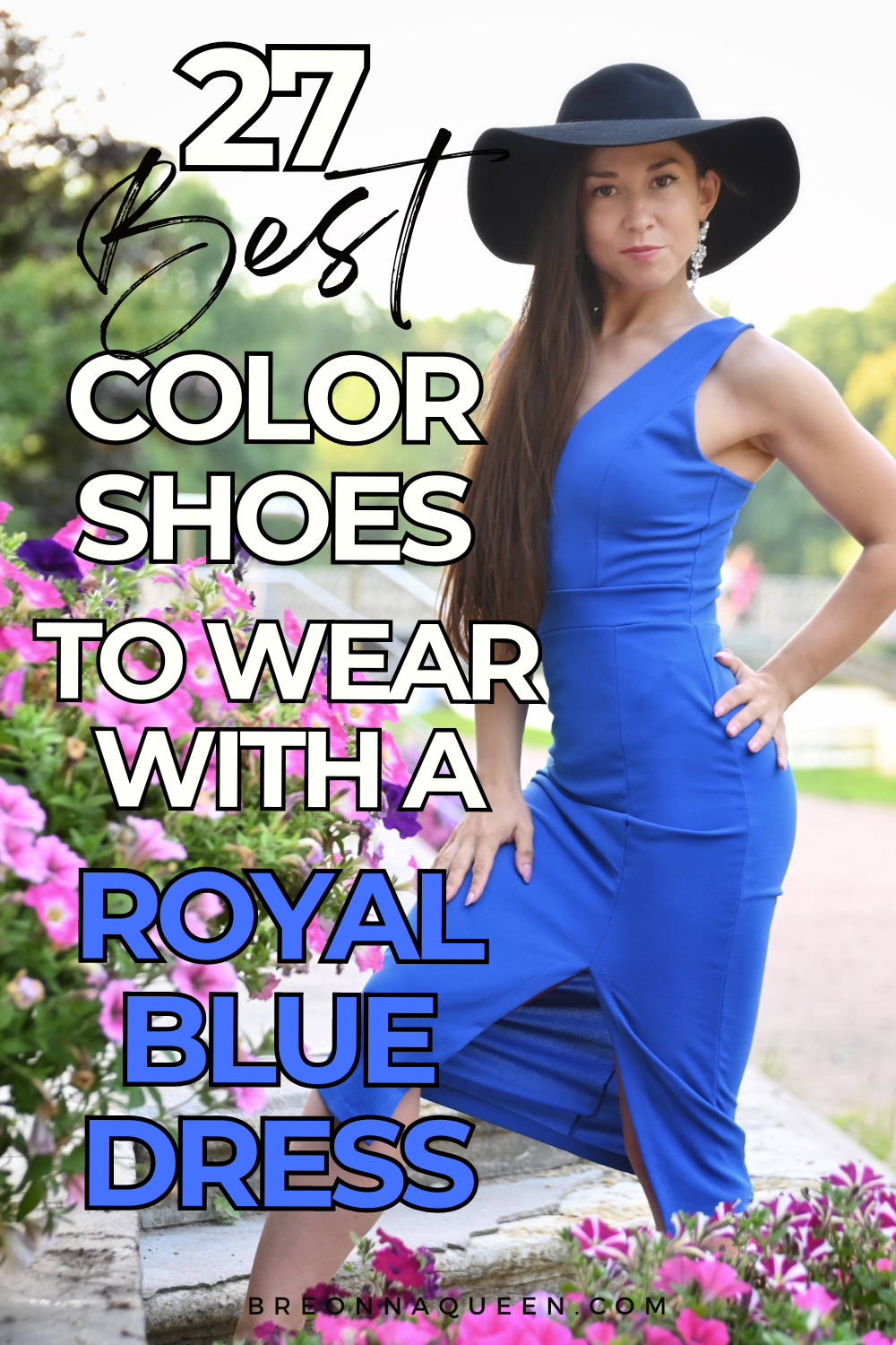 shoe color with royal blue dress