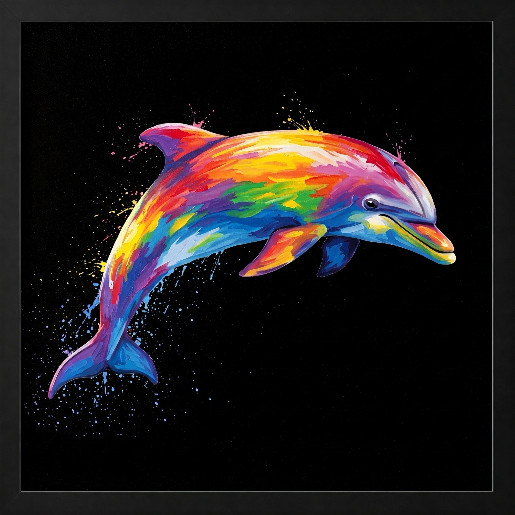 colorful dolphin art