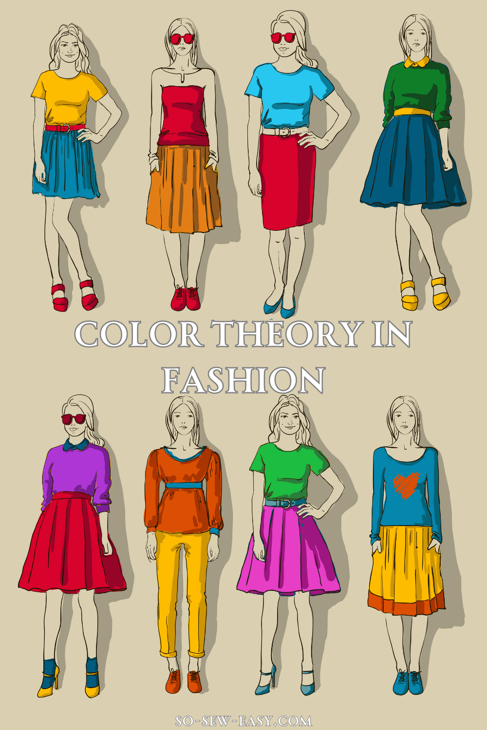 Color Theory In Fashion The Clothing Color Wheel So Sew Easy