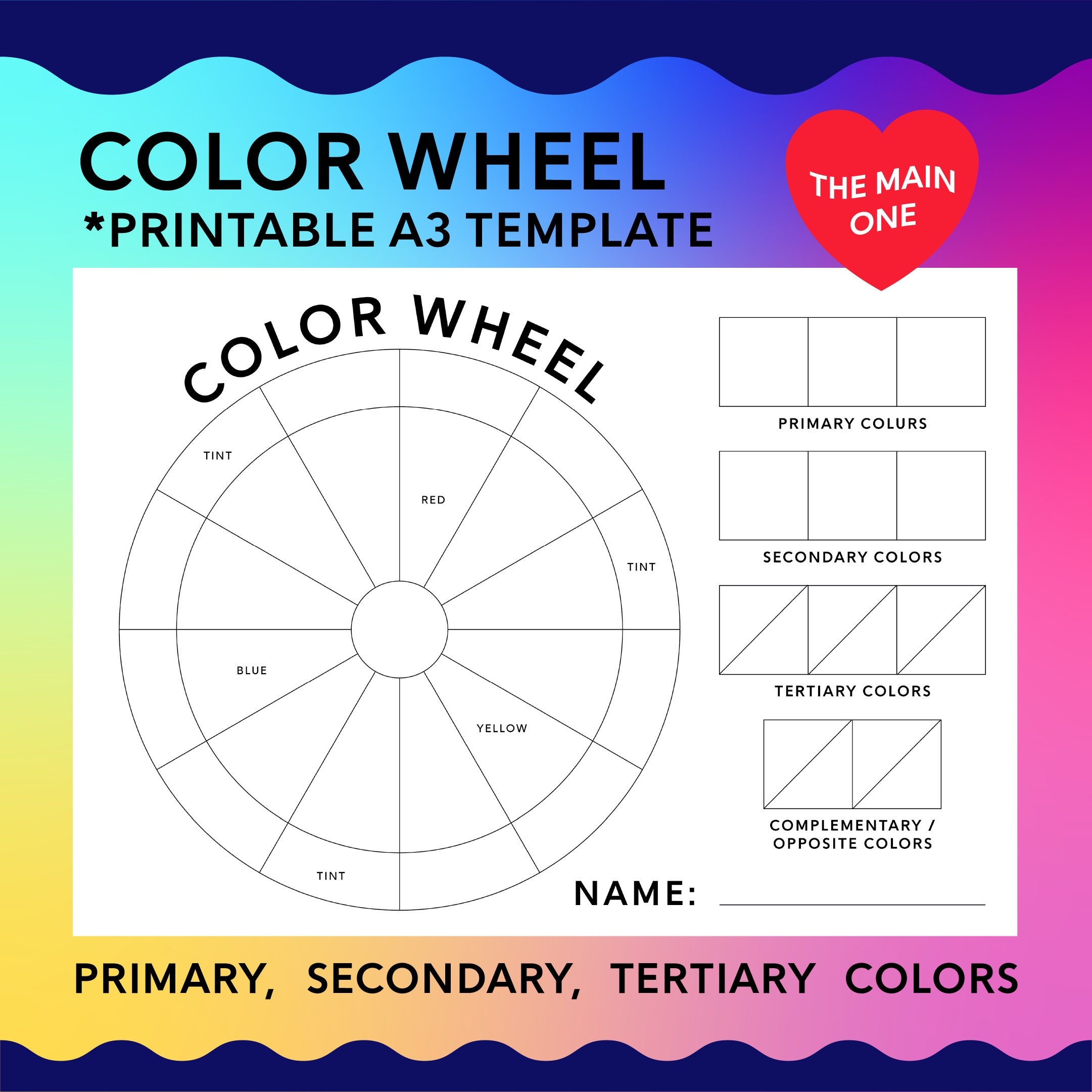 color wheel template