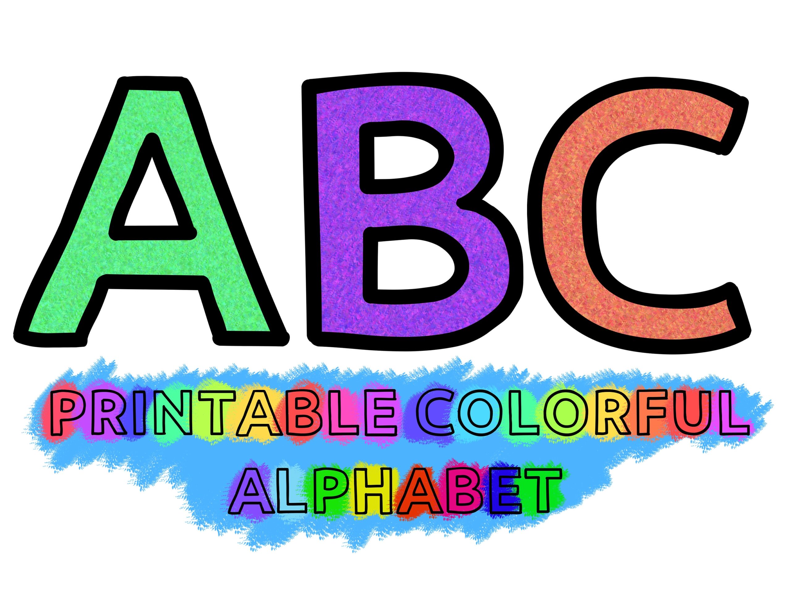 colorful letters printable