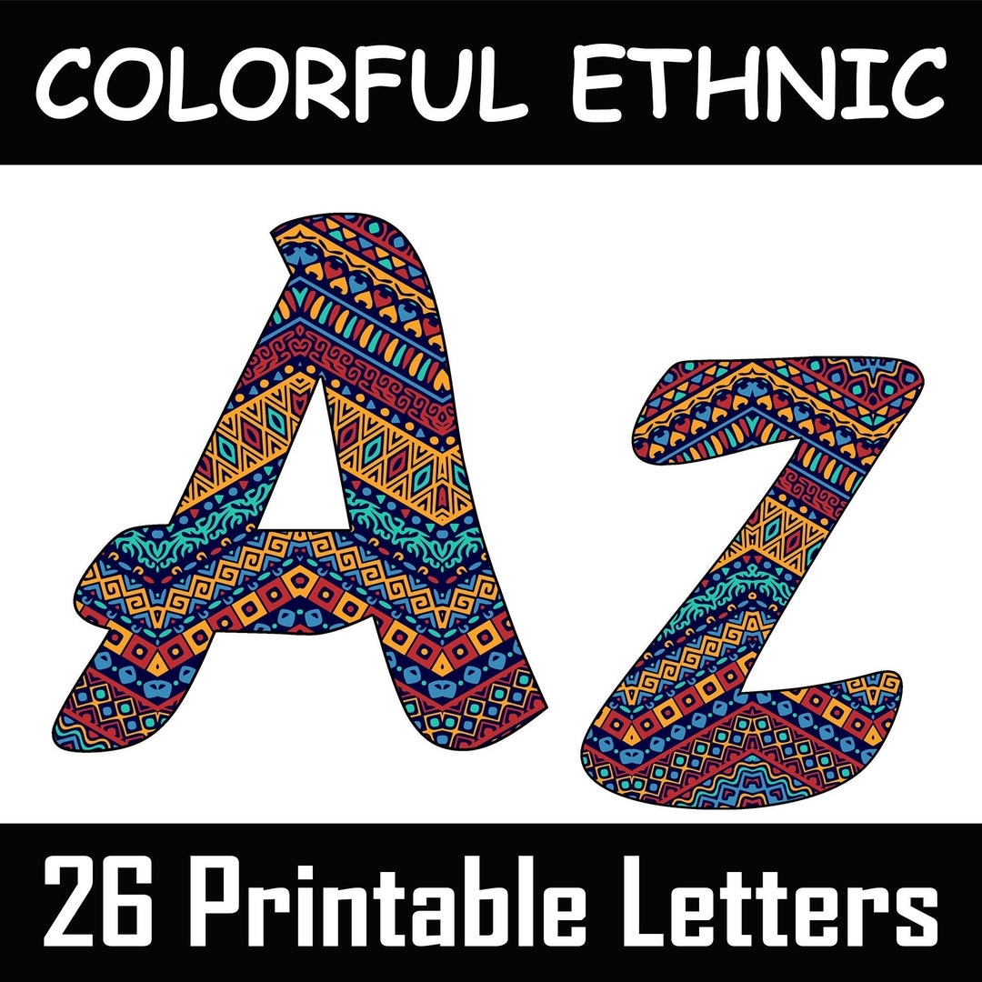 printable colored letters