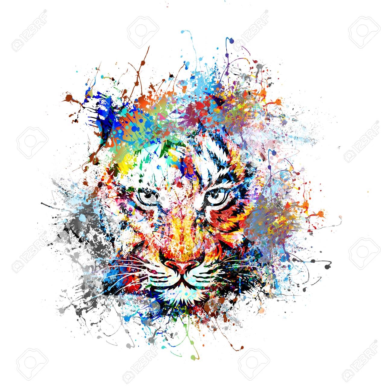 Colorful Tiger Stock Photo Picture And Royalty Free Image Image 84561154 