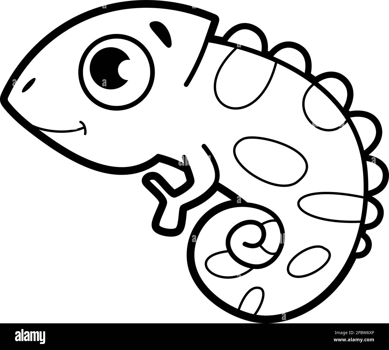 Coloring Book Or Page For Kids Iguana Black And White Vector Illustration Stock Vector Image U0026 Art Alamy