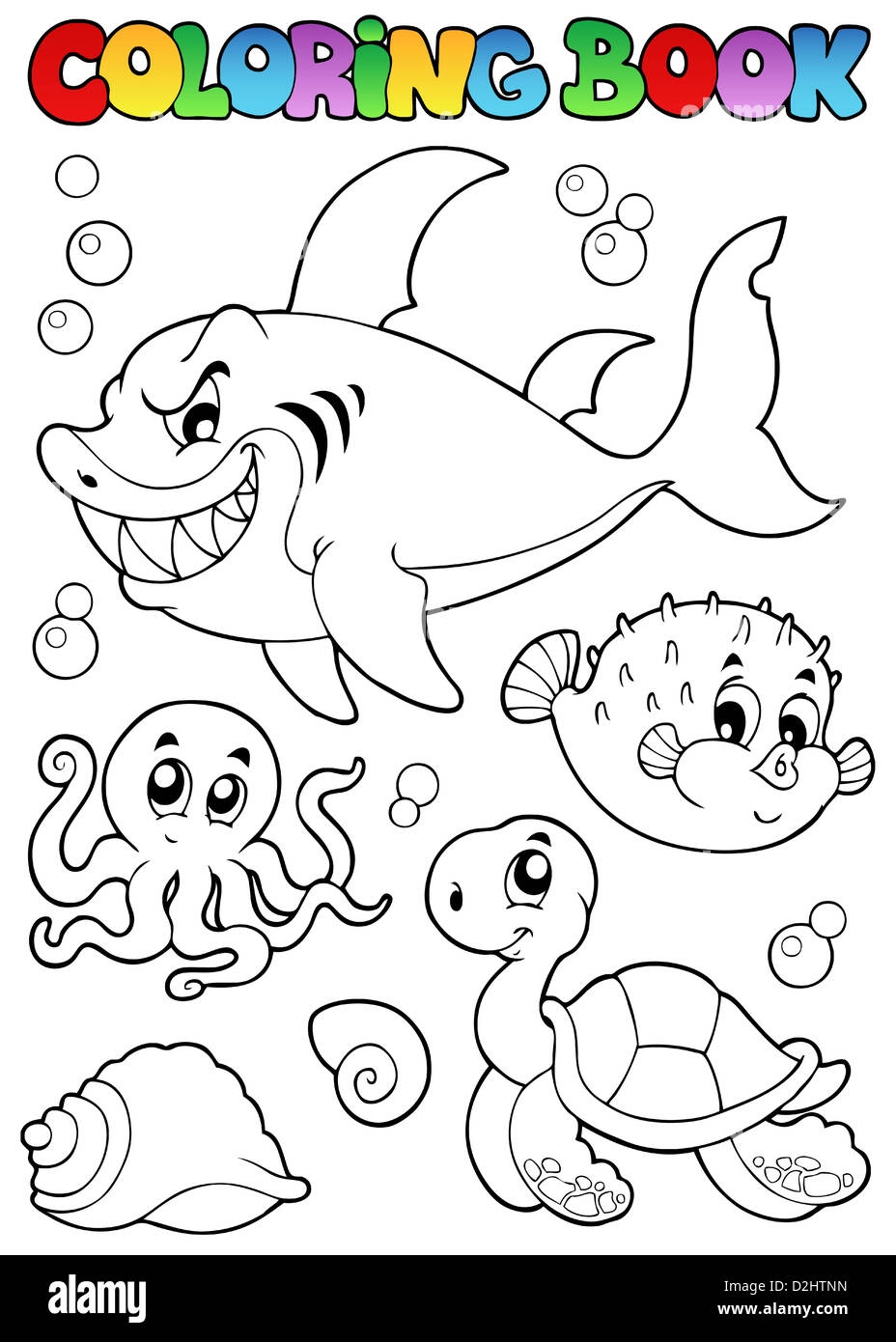 sea animals coloring book