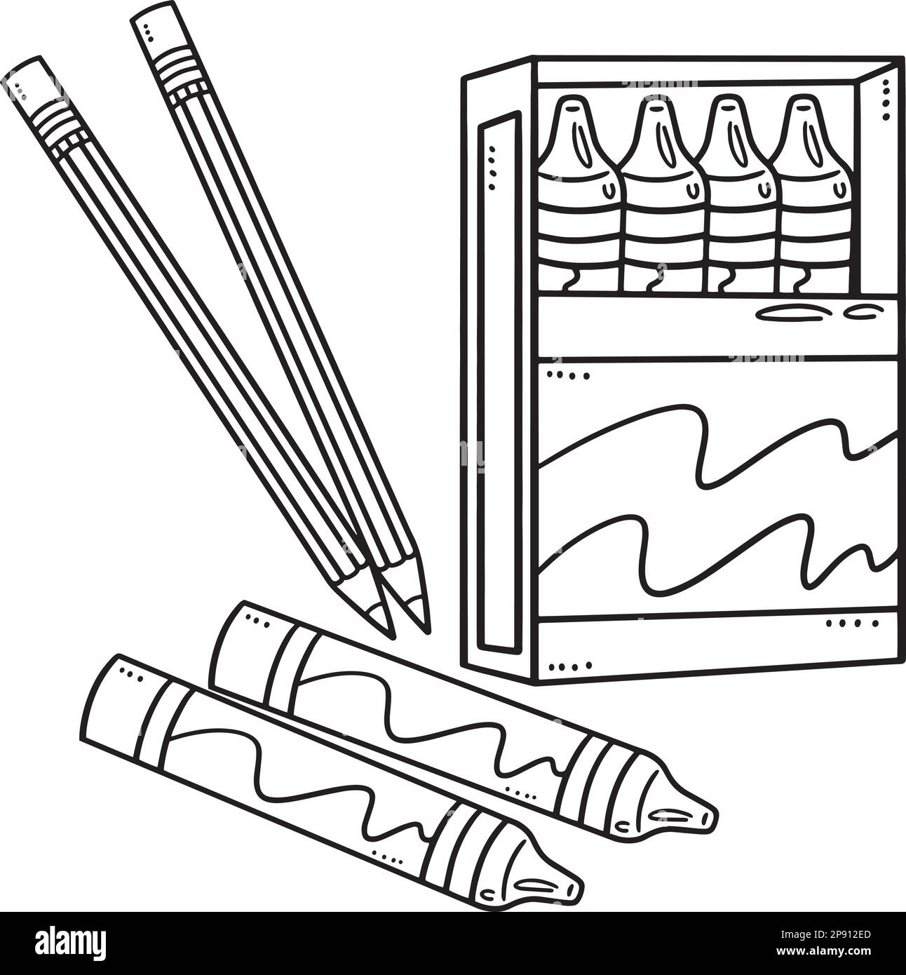 Coloring Crayons Black And White Stock Photos U0026 Images Alamy